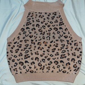 Kittenish Leopard Sweater Top